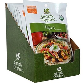 Simply Organic Fajita, Seasoning Mix, Certified Organic, 1-Ounce Packets (Pack of 12) ( Value Bulk Multi-pack)