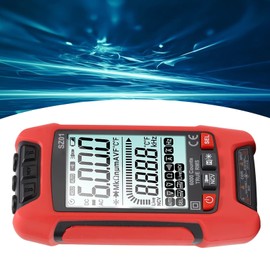 Pssopp Kit de Multímetro Inteligente, Multímetro Digital Multifunción Pantalla Grande Seguro Alta Precisión Prevención de Incendios Modo NCV para el Hogar (Rojo)