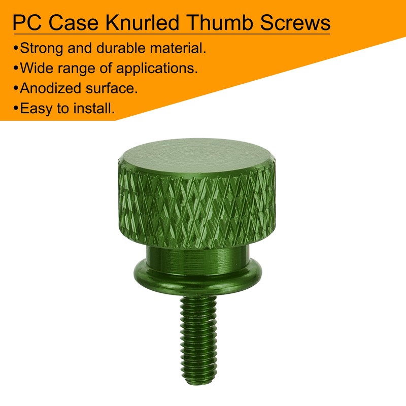 sourcing map 12pcs M3x8mm Knurled Thumb Screw Computer Case Threaded