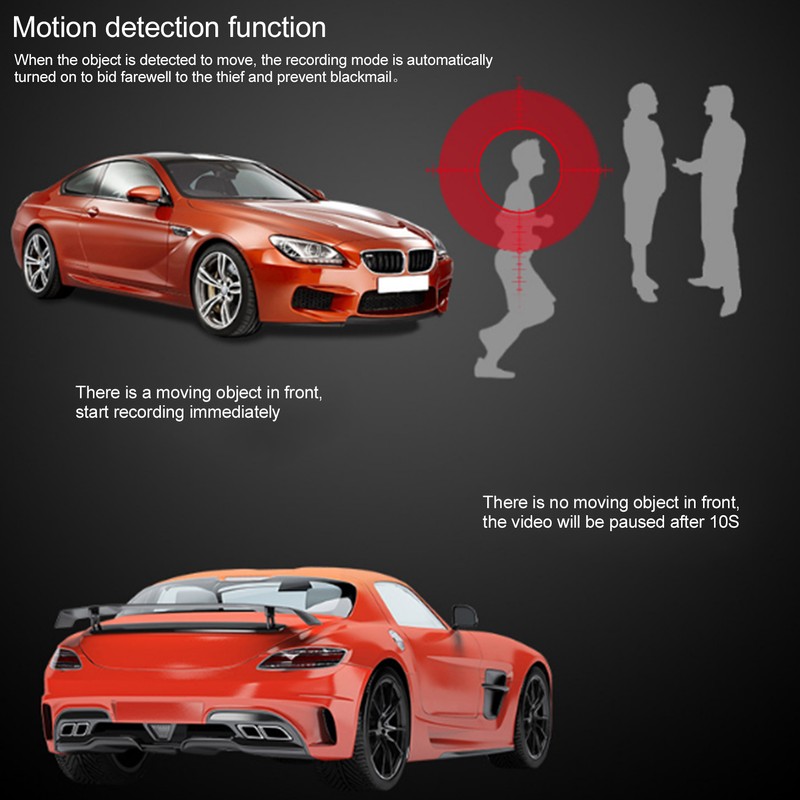 Car Driving Recorder DVR 4in IPS Screen 170° Wide Angle