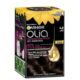 Garnier, Permanent Hair Colour, Ammonia Free and Nourishing, Olia, 4.0 Dark Brown