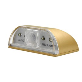 Keyhole Light,AMZSTAR 4LED Keyhole Lamp Infrared PIR Motion Detector Cabinet Light Battery Operated Bedroom Emergency Light Small Night Light Door Lock Sensor Light (1pcs Gold)