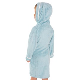 Warm Cuddles Premium Soft Kids Bathrobe - Kids Robe with Hood - Rayon made from Bamboo - Boys Robe (10-11Years, Blue)
