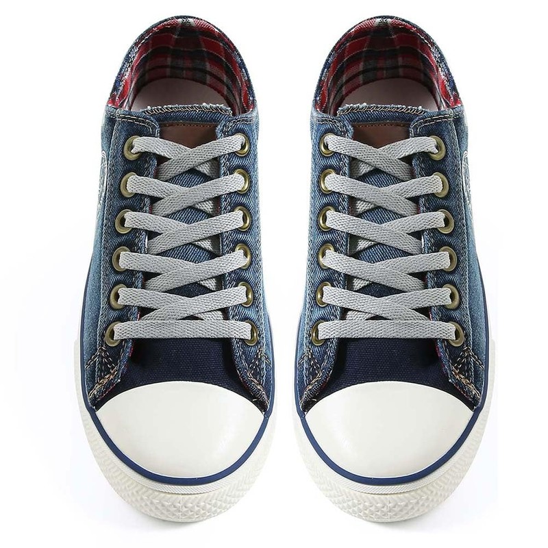VSUDO VSUDO 80 cm Flat White Grey Shoe Laces for