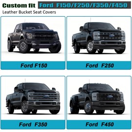 GIANT PANDA 2 Pcs Front 3D Air Mesh Car Seat Cover Custom Fit Ford F150 F250 F350 F450 SuperCrew/Crew Cab Pickup Trucks,Breathable Cooling Seat Protector with Composite Sponge Inside(Gray)