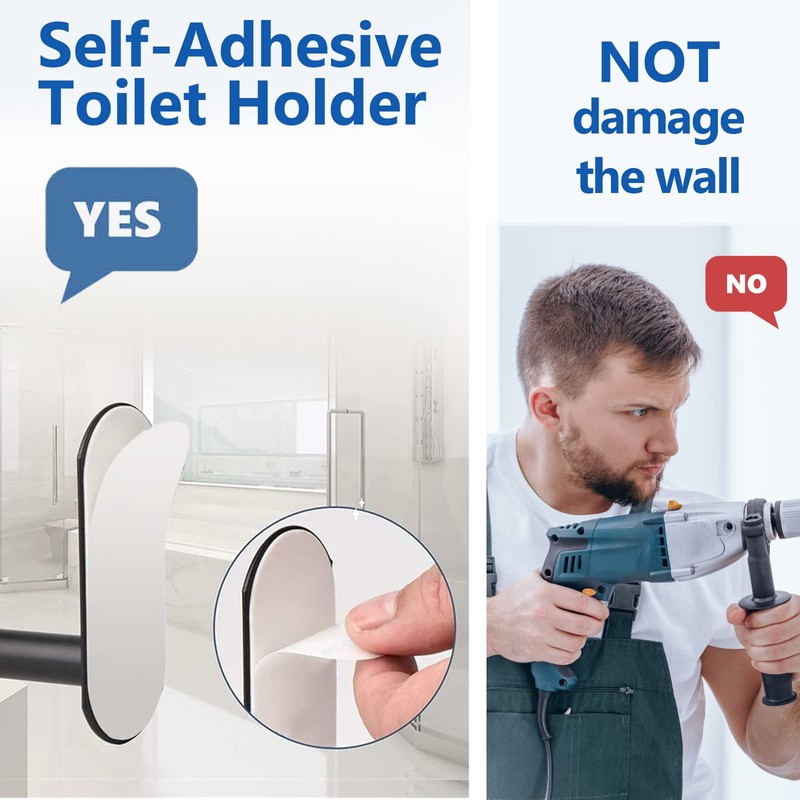 Toilet Paper Holder Self Adhesive, Premium Thicken Stainless Steel Rustproof