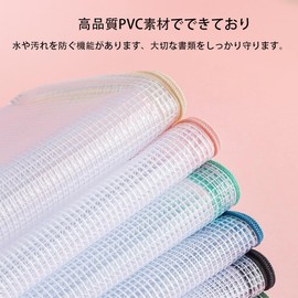Zipper File Bags, A4 with Labels, 5 Colors, PVC, Thick, Mesh Bags, Waterproof and Dustproof, Receipts, Files, School, Office Supplies, Travel Supplies, Small Items, Document Organization Storage (Pack