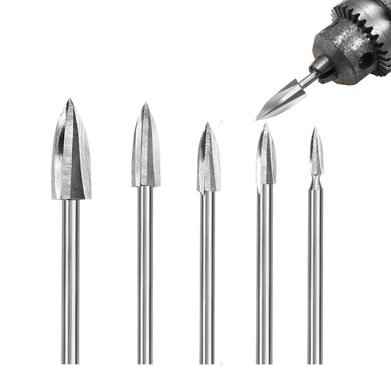 Pack of 5 Wood Carving Tool, HSS Engraving Tool, Wood