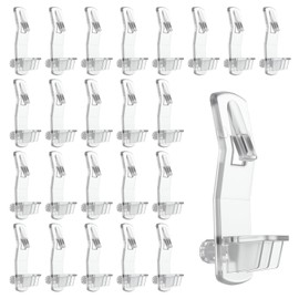 30 Pcs Plastic Locking Shelf Pins, Shelf Support Peg Clips Clear Cabinet Shelfs Pins for 1/4inch Diameter Hole and 25/32inch Shelfs for Kitchen Cabinet Furniture Book Shelves