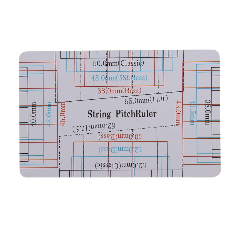 Guitar String Action Gauge Ruler, 2Pcs Double Sided Guitar Fingerboard