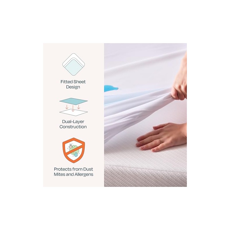 Linenspa - Protector de Colchón Impermeable de 5 Lados -