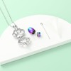 VCCWYQK Paw Print Urn Necklace for Ashes Cremation Jewelry Memorial