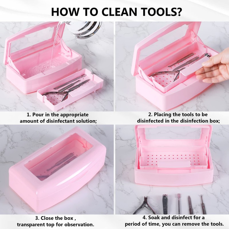 Machine-Ya Plastic Sterilizing Tray,Sterilization Box,Nail Art Tool Sterilizer Tray, Sterilizer