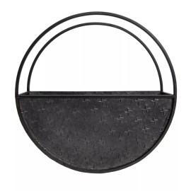 Foreside Home And Garden Rustic Farmhouse Cottagecore Metal Round Wall Planter Country Wreath