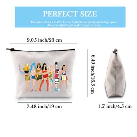 Singer Fan Gift Makeup Bag for Women Concert Gift Singer Fan Club Member Gift Zipper Pouch (Perry. Character Bag EU)