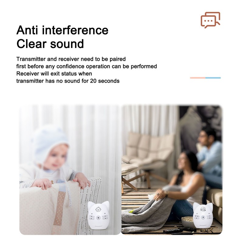Wireless Audio Infant Monitor Anti Interference Sound Quality Clear Wireless