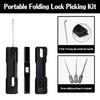 Lock Picking Training Tool, Universal Folding Lock Pick Kit with