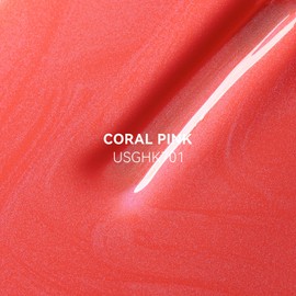 MAYCHAO Pearl Gel Nail Polish, 15ML Pearlescent Coral Pink Shell Mermaid Aurora Coral Gel Polish Soak Off UV LED Nail Lamp Curing Gel for Nail Art Manicure Salon DIY at Home, 0.5 OZ