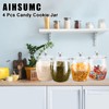 AIHSUMC 4 Pcs Candy Cookie Jar, Clear Plastic Jars with