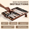 ropoda Backgammon Board Game Set (15 Inches) for Adults and