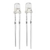 uxcell 50pcs 3mm White LED Diode Lights Clear Round Transparent 3-3.4V 20mA Super Bright Lighting Bulb Lamps Electronics Components Light Emitting Diodes