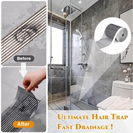 Drain Strainer, Shower Drain Hair Catcher, Bathroom Accessories for Bathroom and Kitchen, Hair Strainer, Shower Drain Strainer, Kitchen Sink, Household Aid for Bathroom & Kitchen (7 cm x 10 m)