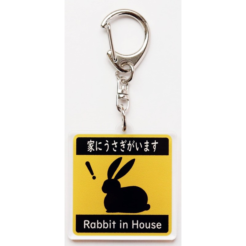 [SunAge] Rabbit in House Pictogram Funny Keychain Key Ring Acrylic