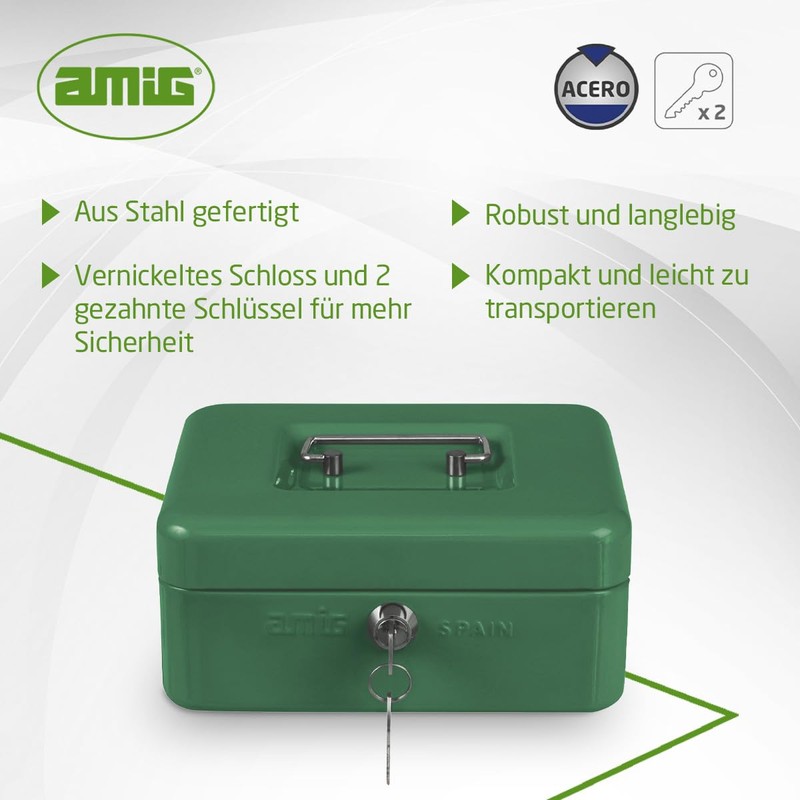 Amig - Safe | Cash Box | Safe for Money,