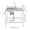 Stainless Steel Outdoor Sink with Hose Hook Up, Freestanding Single