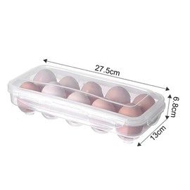Egg Container, 10 Eggs - Egg Storage Fridge, Egg Container Made of Plastic, Egg Box for Fridge, Kitchen