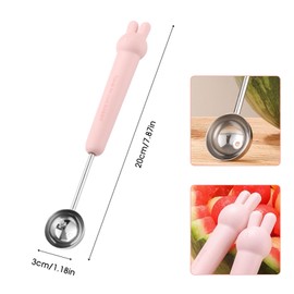 1 Piece Double Sided Melon Baller,Melon Baller,Double Sided Stainless Steel Round Melon Scoop,Melon Ball Scoop,Melon Scoop,Ice Cream Scoop Cookie Scoop Dessert Scoop for Fruit Ice Cream