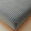 LweiPsqLin Quilted Flannel Fitted Sheets,Soft Flannel Fleece Mattress Top- Suitable