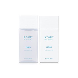 Atomy Homme 2 types (Homme Toner + Homme Lotion) Men's Skin Lotion Cosmetics / 애터미 옴므 2종 (옴므토너+옴므로션) 남자 남성 스킨 로션 화장품