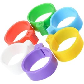 100 Pcs Coloured Plastic Chicken Leg Rings Poultry Foot Bands Chicken Identification Tags Chick Leg Bands Pigeon Bands Chicken Leg Bands Rings for Ducks Chicks(16mm)