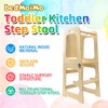 bedmoimo Kids Kitchen Step Stool for Kids with Safety Rail,Solid