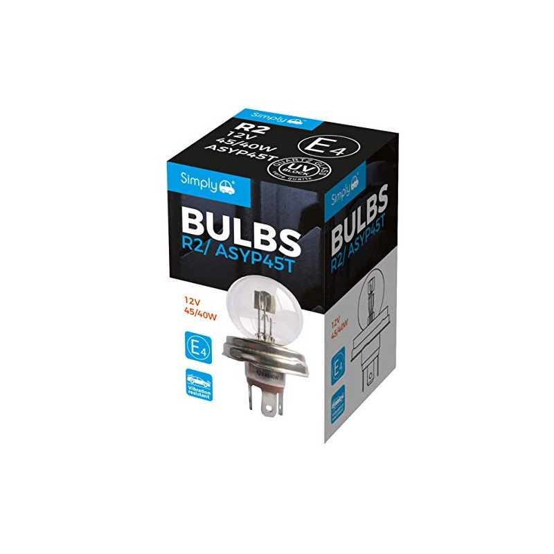 Simply S410 R2 Car Headlight Bulb, 12 V 45/40W, Comply