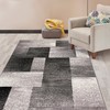 Rugshop Modern Distressed Boxes Area Rug 3' 3" x 5'