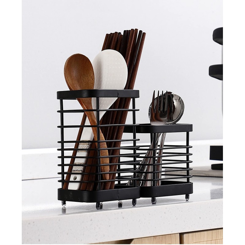 ANHORTS Sink Caddy, Kitchen Sink Organisers, Cutlery Drainer for Kitchen