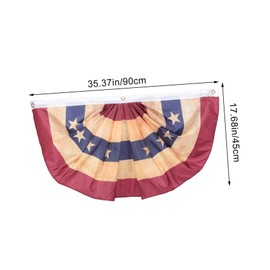 MERRYHAPY 2pcs American Independence Day Flag Bunting Banners Pleated for Outdoor Indoor Celebrations Show Your Patriotic Spirit at Memorial Day Events