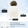 Simplicity Womens Beanie Winter Hand Knit Faux Fur Pompoms Womens