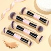 MAGEFY Makeup Brushes 12Pcs with Bag, Double-End Multi-functional for Foundation