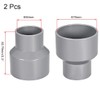 TOP-VIGOR 2Pcs PVC DWV Reducing Coupling, 50mm x 75mm Socket