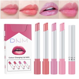 evpct evpct 4 pk Mini Cigarette Color Changing Change Lipstick Sets PH Lip Balm Kit,DNM Litte Smoke Tube Red Lipstick Moisturizing Lip Stain Long Lasting Waterproof for Women labiales matte larga (A-Set05)