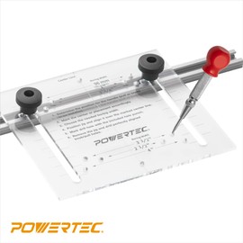 POWERTEC 72223 Cabinet Hardware Jig w/Drawer Front Installation Clamps Kit, Precision Marking System and Drawer Face Clamp for Installing Pulls, Knobs, Handles on Cabinet & Drawer