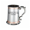 Wentworth Pewter 1 Pint Double Copper Band Monarch Tankard with