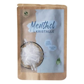 SudoreWell® Menthol Crystals in Food Grade Quality Made from 100% Pure Mint Oil in Kraft Paper Stand Bag (Plastic Free) 3 x 10 g