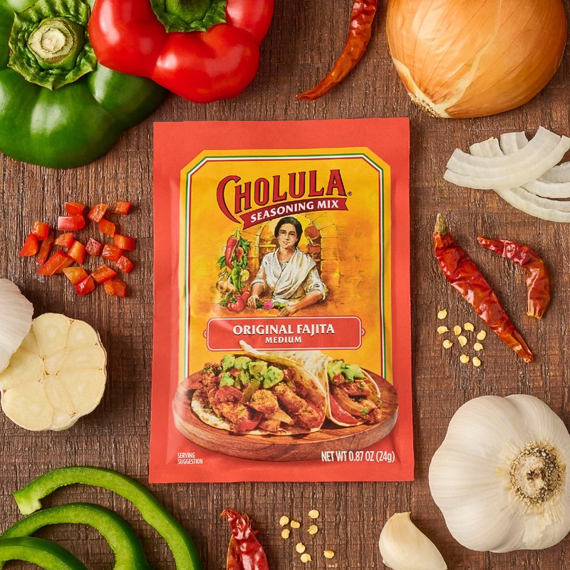 Cholula Seasoning Mix, Original Fajita, Medium Heat, For Chicken, Steak,