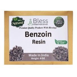 Bless International Premium Grade A Indian Benzoin Resin 100% Pure Natural Organic Tree Sap Gum Incense Solid Crystals Sacred Aroma for Meditation Cleansing Wellness 0.25Lb-113.3-Grams-4-Ounces