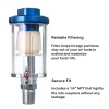 beduan Water Oil Separator Filter, 1/4" NPT Male and Female