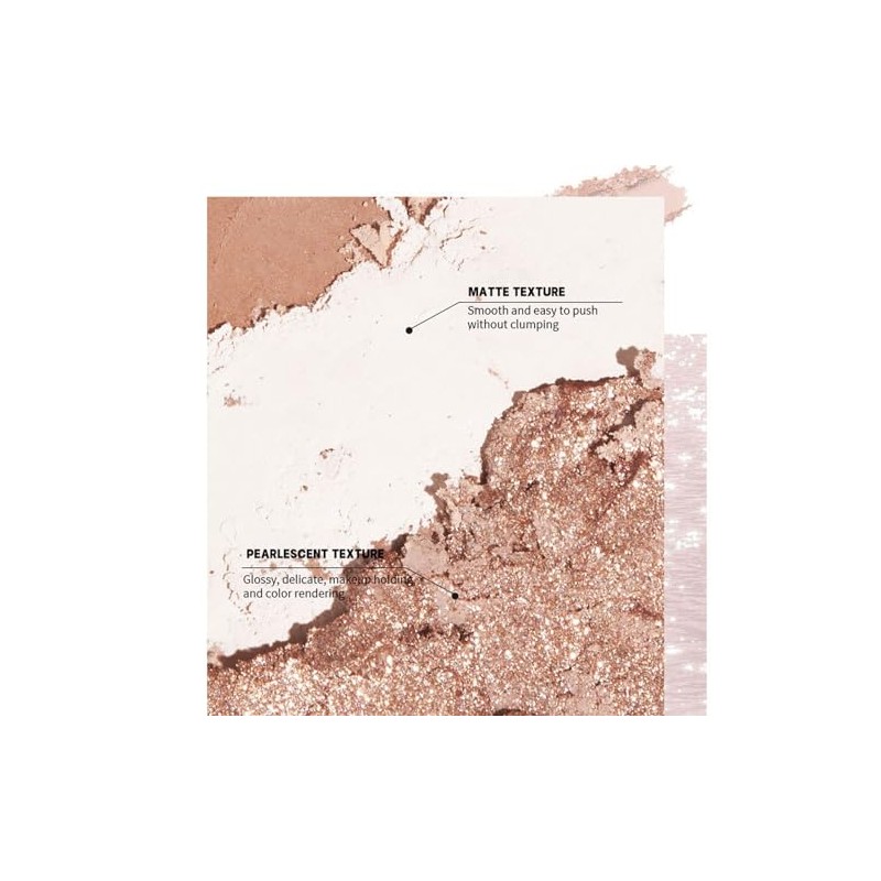 Okerker 9 Colors Glitter Shimmer Eyeshadow Makeup Palette, Korean Natural